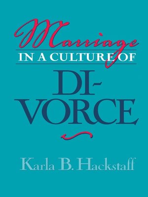 cover image of Marriage In a Culture of Divorce